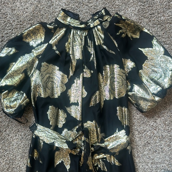 ALEX MARIE black gold midi dress - Picture 2 of 5